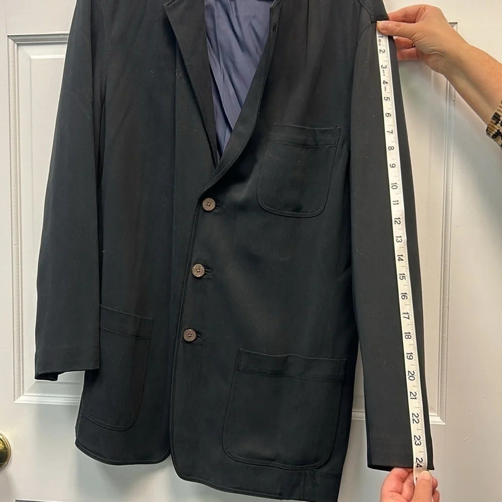 Tommy Bahama Men’s Silk Black Casual 3 Button Blazer Size M